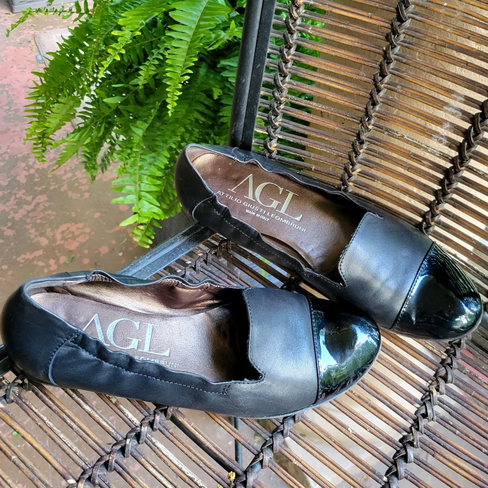 AGL Black Ballet Flats Size 8.5